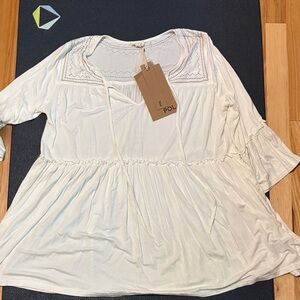 POL Women's Cream Boho Blouse